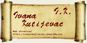 Ivana Kutijevac vizit kartica